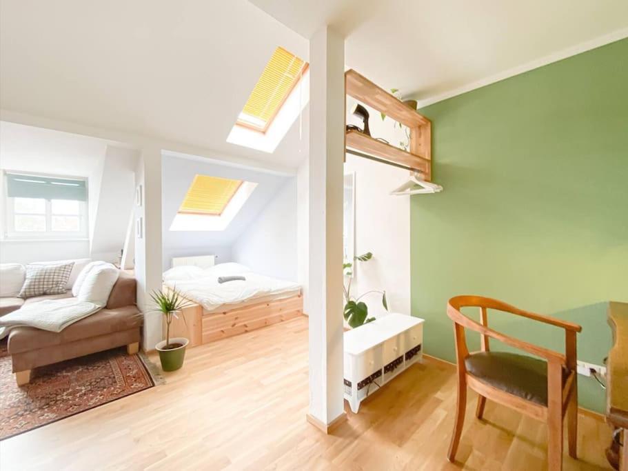 Schoene Ferienwohnung Mit Blick Ueber Stadtwald 莱比锡 外观 照片